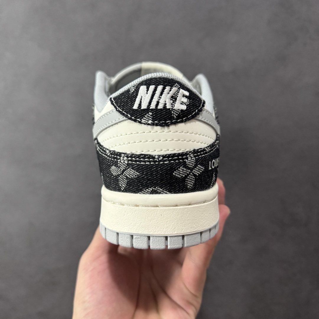 定制版 Nike SB Dunk Low LV联名 黑牛仔印花 周年高端定制 低帮休闲板鞋 JP1628-020