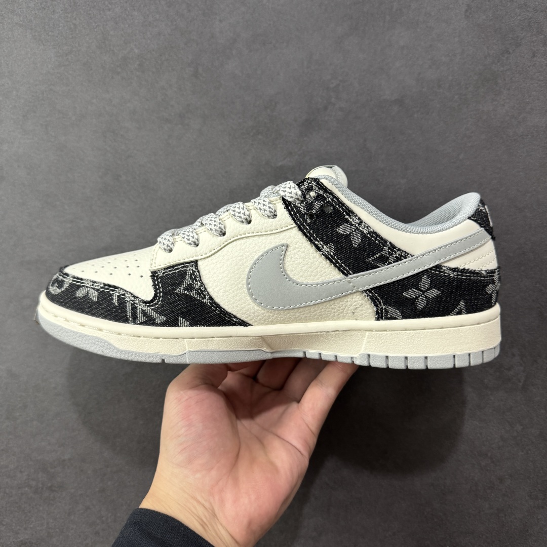 定制版 Nike SB Dunk Low LV联名 黑牛仔印花 周年高端定制 低帮休闲板鞋 JP1628-020