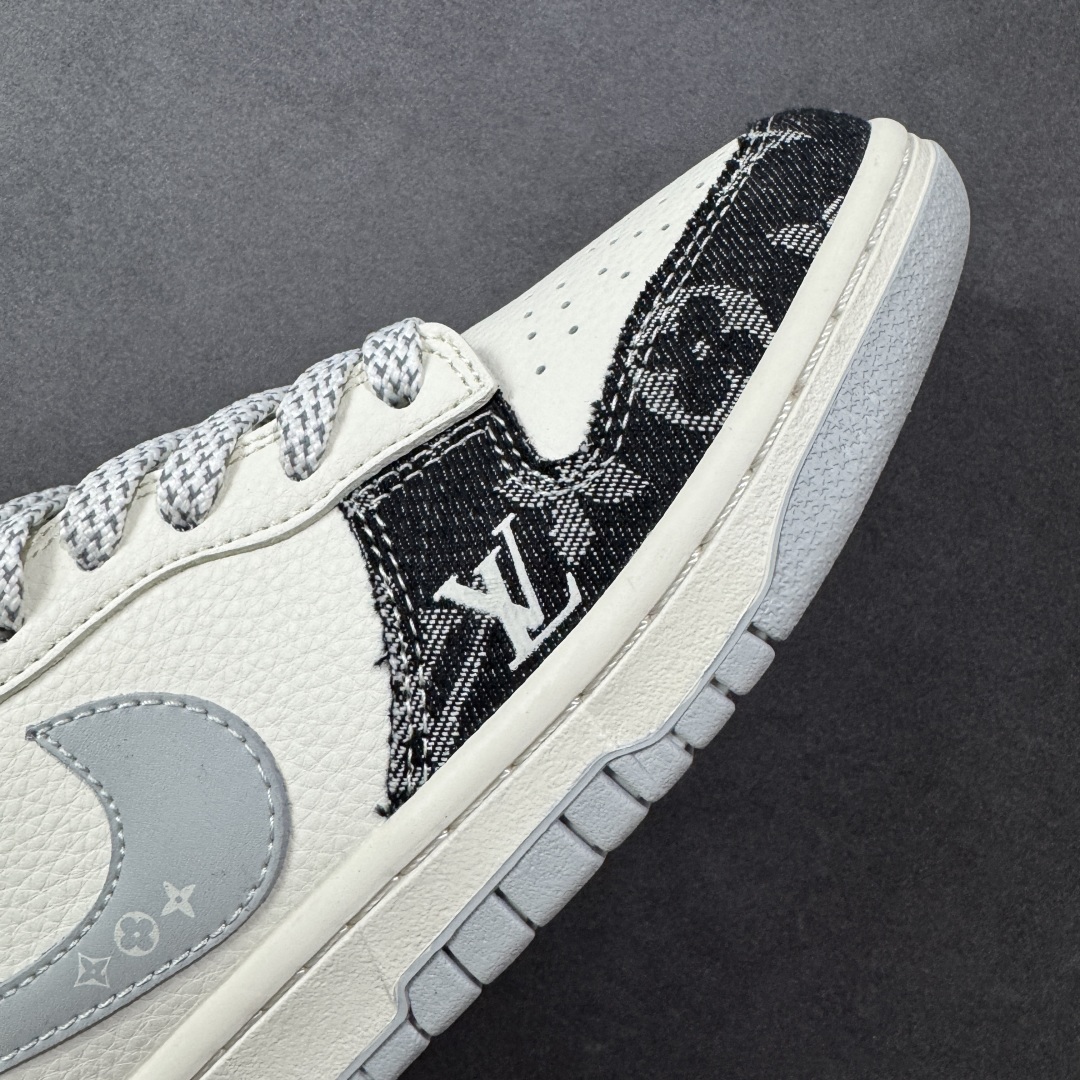定制版 Nike SB Dunk Low LV联名 黑牛仔印花 周年高端定制 低帮休闲板鞋 JP1628-020