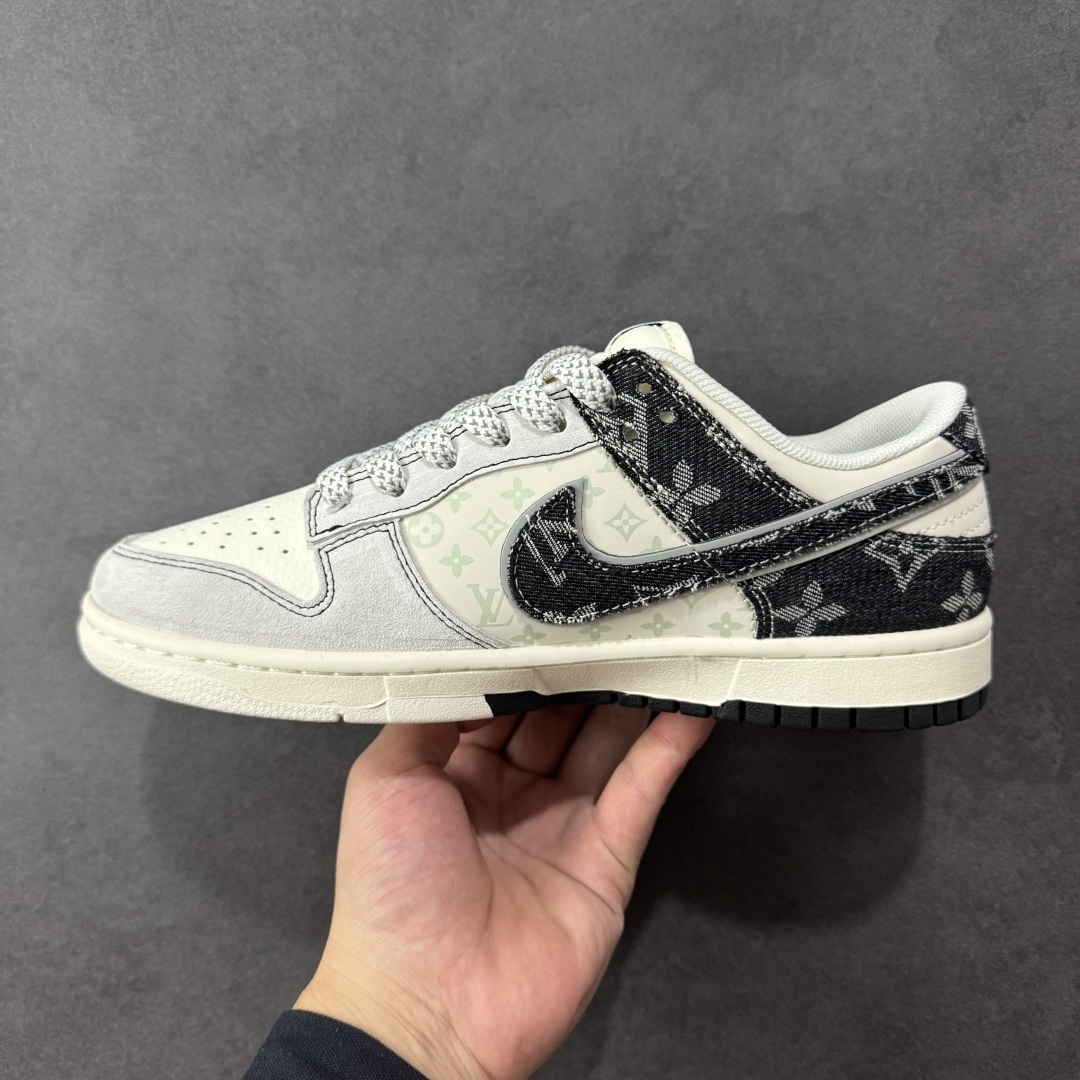 定制版 Nike SB Dunk Low LV联名 猪八黑牛仔 周年高端定制 低帮休闲板鞋 YX5066-382