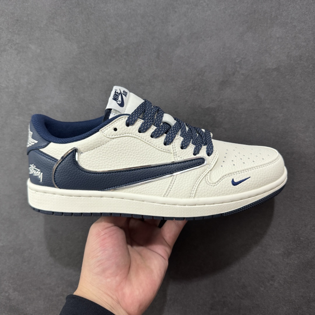 280  定制版 Nike Air Jordan 1 x Travis Scott × Stussy AJ1倒勾 乔一倒钩 ‘DIY’定制 耐克 低帮文化篮球鞋  ST5696-265