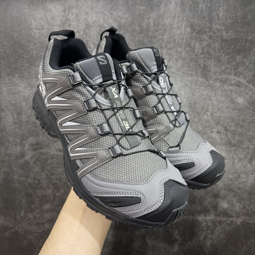 图片[11]-【S版纯原】SALOMON XA Pro 3D ADV 萨洛蒙潮流越野机能户外功能鞋 全新版本出货 性价比拉满 品质 细节 材料都是肉眼可以见！ 售前售后也是其它工厂无法匹敌！ 纯原外贸平台特供订单 耗时半年巨作 全套原纸板楦头开发 原厂特供网布配套加持 确保原汁原味 完美呈现版型 原档数据独家私模五层组合大底 男女鞋同步官方 原装Ortholite轻量化鞋垫 中底布带钢印编号 原厂TPU锁扣 进口港宝加持 后跟自然饱满 还原公司包裹性 鞋面采用SENSIFT贴合技术 全方位贴合包裹脚型 鞋跟部鞋底牵引设计 提供强大的抓地性能 更适应野外崎岖不平的道路 其3D ADVANCED CHASSIS底盘 材料轻量大化 钉齿设计更具稳定性 防护性 鞋底易磨损区运用CONTAGRIP高耐磨材料 应对城市硬质路面长距离跑考验 尺码：36 36.5 37.5 38 38.5 39 40 40.5 41 42 42.5 43 44 44.5 45-选品中心