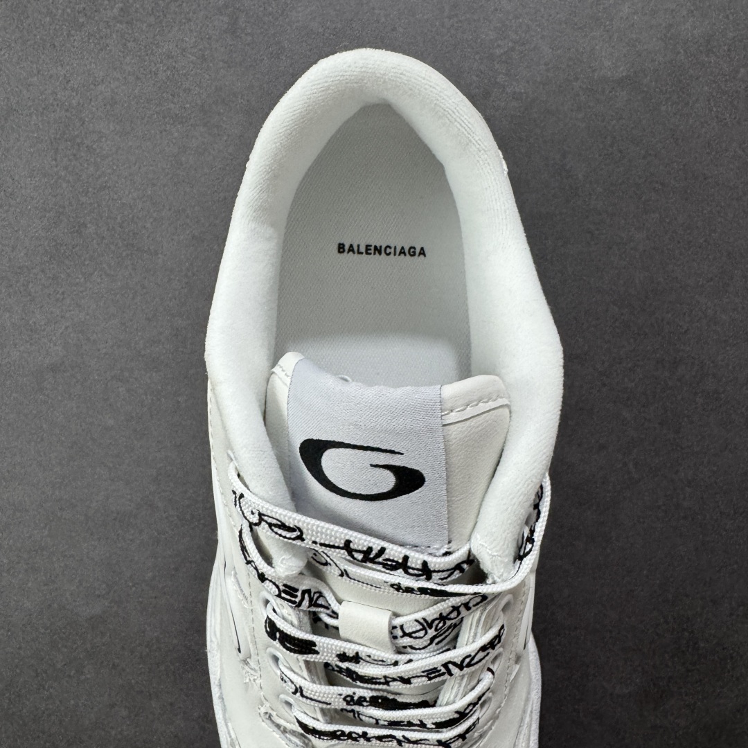  
【公司级H版】Balenciaga 巴黎世家 Hamptons 手工做旧款 牛皮革 复古圆头系带低帮