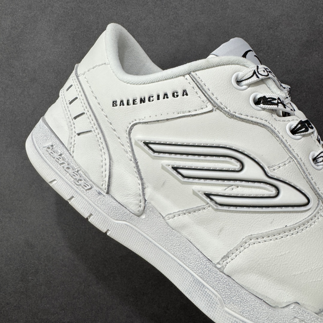  
【公司级H版】Balenciaga 巴黎世家 Hamptons 手工做旧款 牛皮革 复古圆头系带低帮