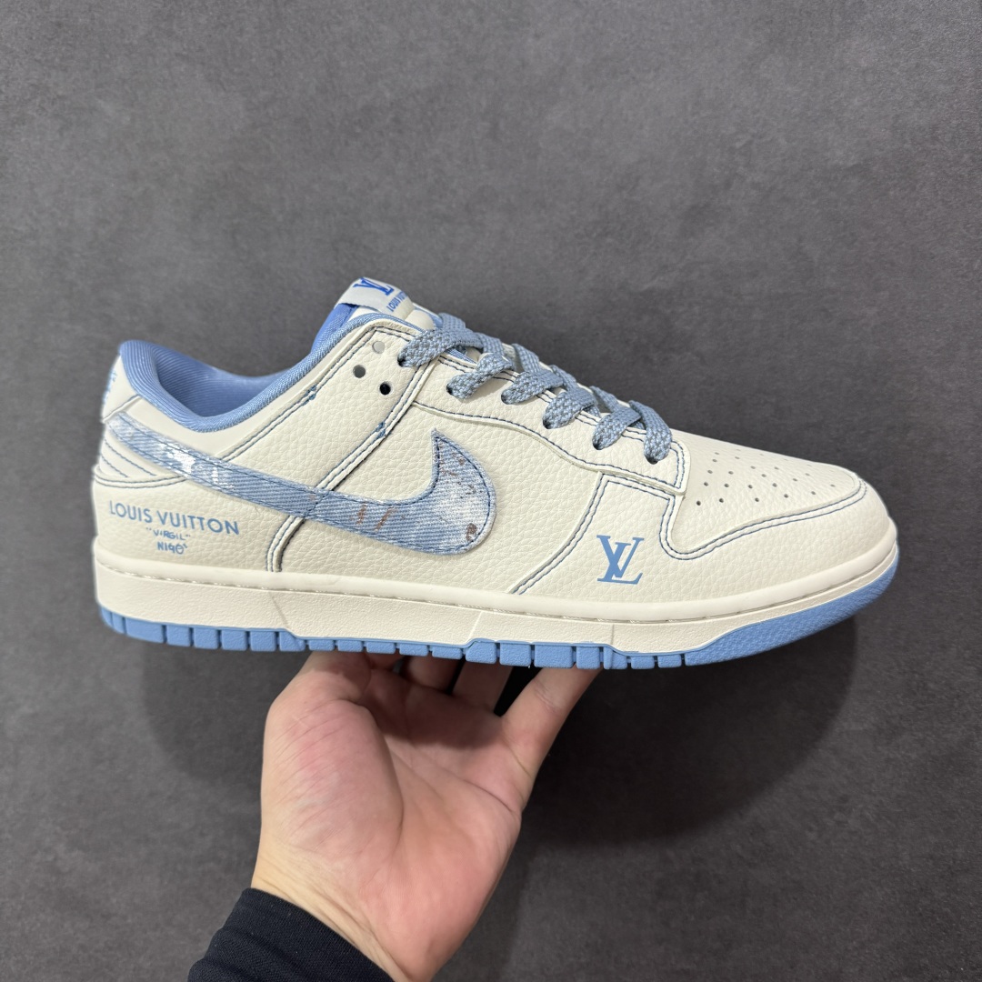280  定制版 Nike SB Dunk Low LV联名 冰蓝牛仔满天星  低帮休闲板鞋 JP1628-028