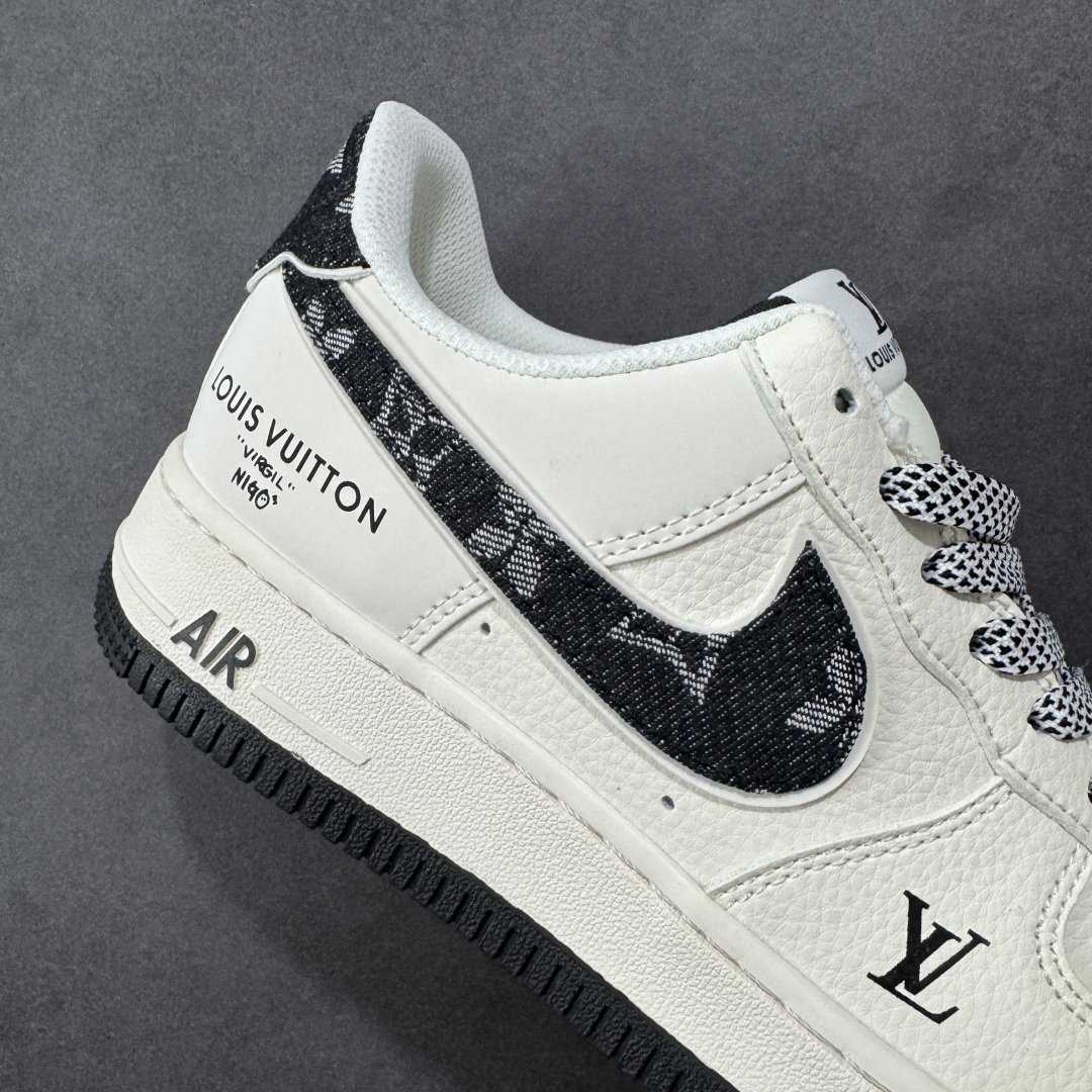260  定制版 NIke Air Force 1 '07 Low “LV联名——黑牛仔印花”空军一号 低帮 运动鞋  SM6668-108