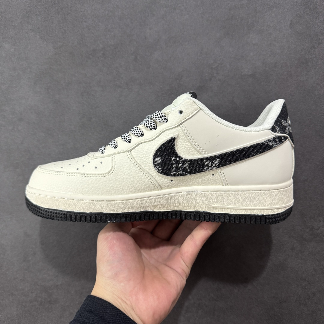 260  定制版 NIke Air Force 1 '07 Low “LV联名——黑牛仔印花”空军一号 低帮 运动鞋  SM6668-108
