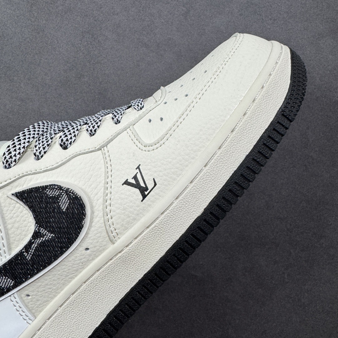 260  定制版 NIke Air Force 1 '07 Low “LV联名——黑牛仔印花”空军一号 低帮 运动鞋  SM6668-108