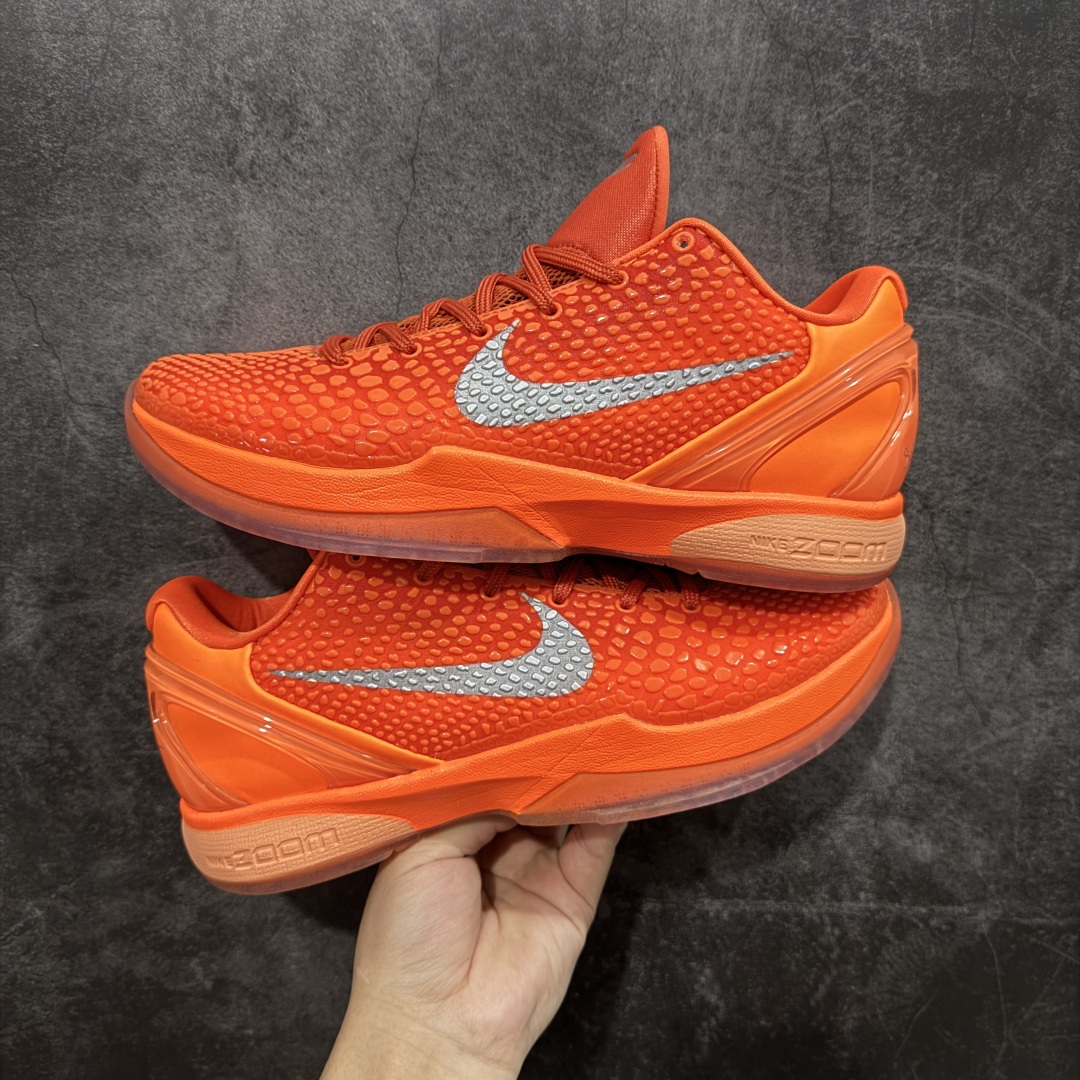  
【纯原】Nike Zoom Kobe 6 Protro“Total Orange” 舒适百搭 防滑耐