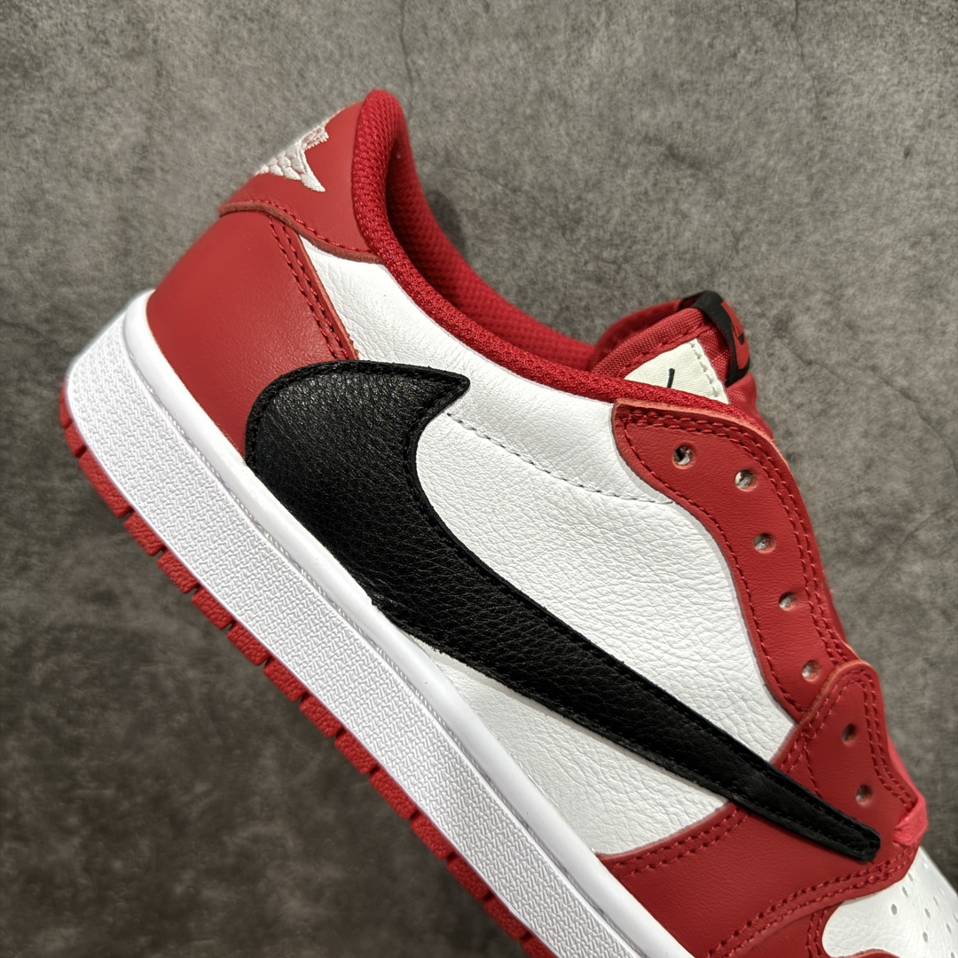 400  DG版本 Travis Scott x Air Jordan AJ1 Low SP TS联名倒钩低帮 白红倒钩定制款 DM7866-101