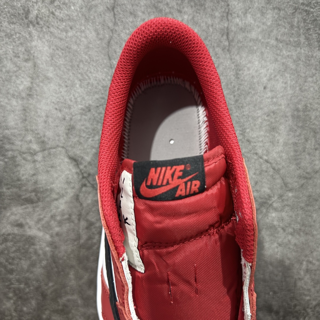 400  DG版本 Travis Scott x Air Jordan AJ1 Low SP TS联名倒钩低帮 白红倒钩定制款 DM7866-101