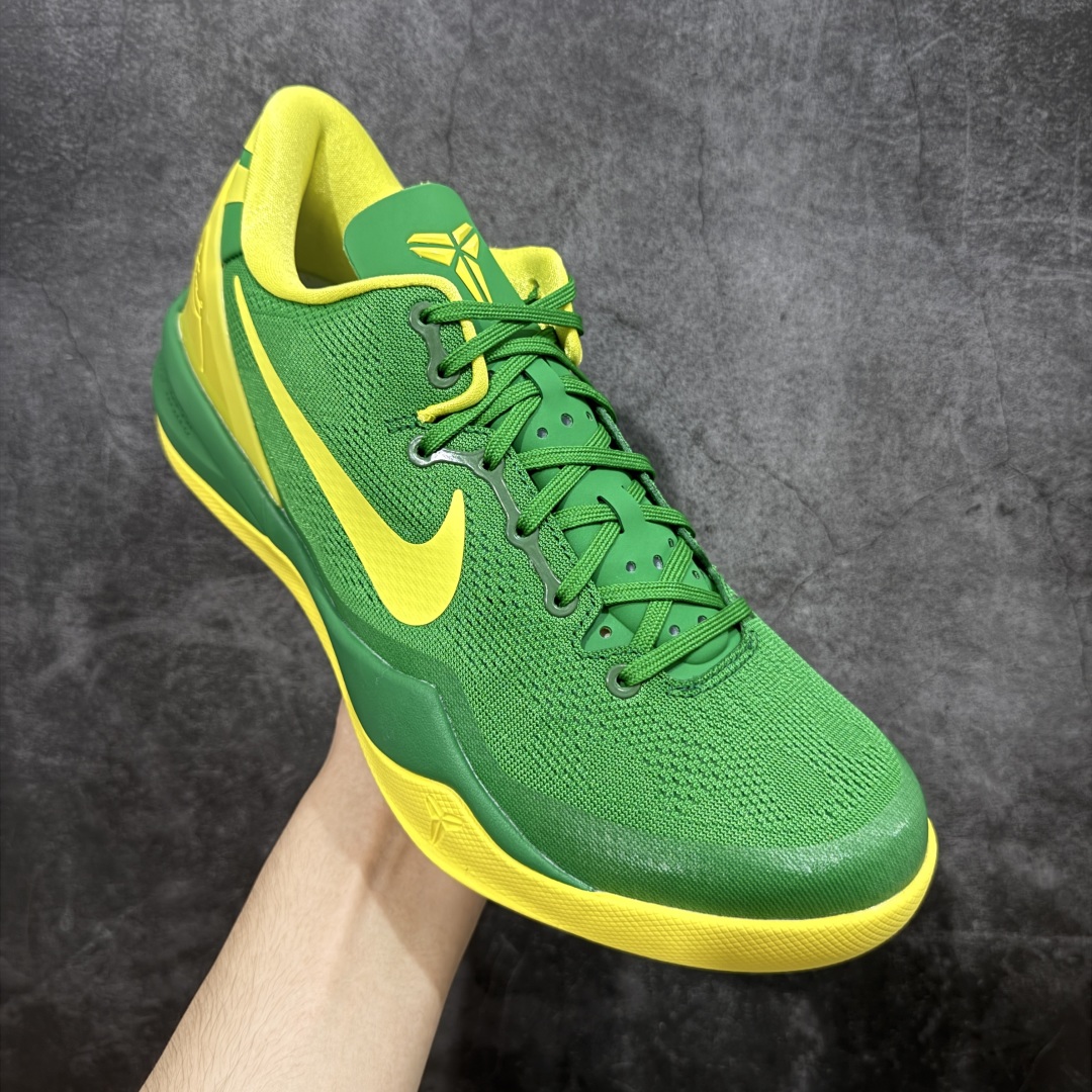  
【纯原】NK Zoom Kobe Ⅷ System 科比8代复刻实战运动低帮文化篮球鞋 俄勒冈黄绿鸭