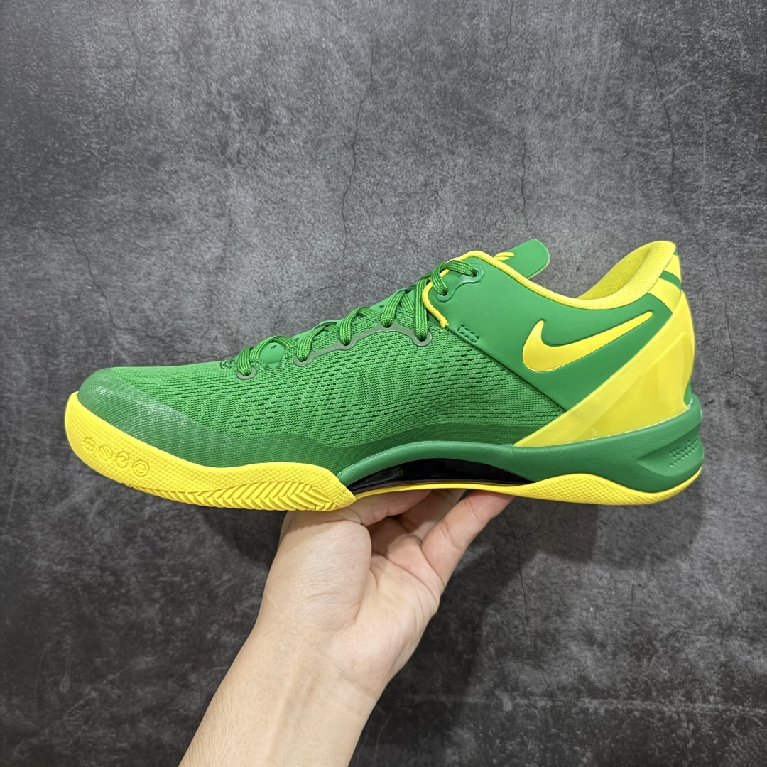  
【纯原】NK Zoom Kobe Ⅷ System 科比8代复刻实战运动低帮文化篮球鞋 俄勒冈黄绿鸭