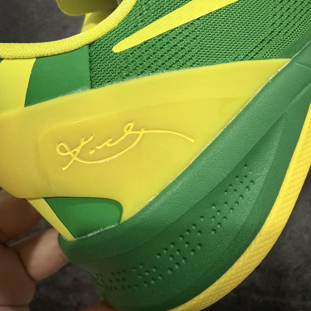  
【纯原】NK Zoom Kobe Ⅷ System 科比8代复刻实战运动低帮文化篮球鞋 俄勒冈黄绿鸭