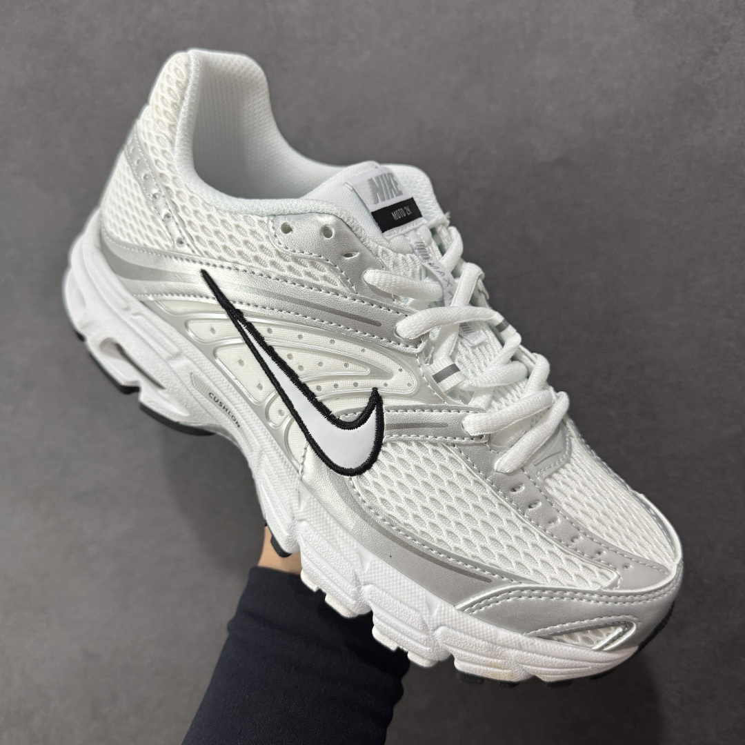 200  原厂版 Nike Air Max Moto 2K 百搭舒适耐磨 低帮跑步鞋 银绿 透气网面跑步鞋 HQ2056-103