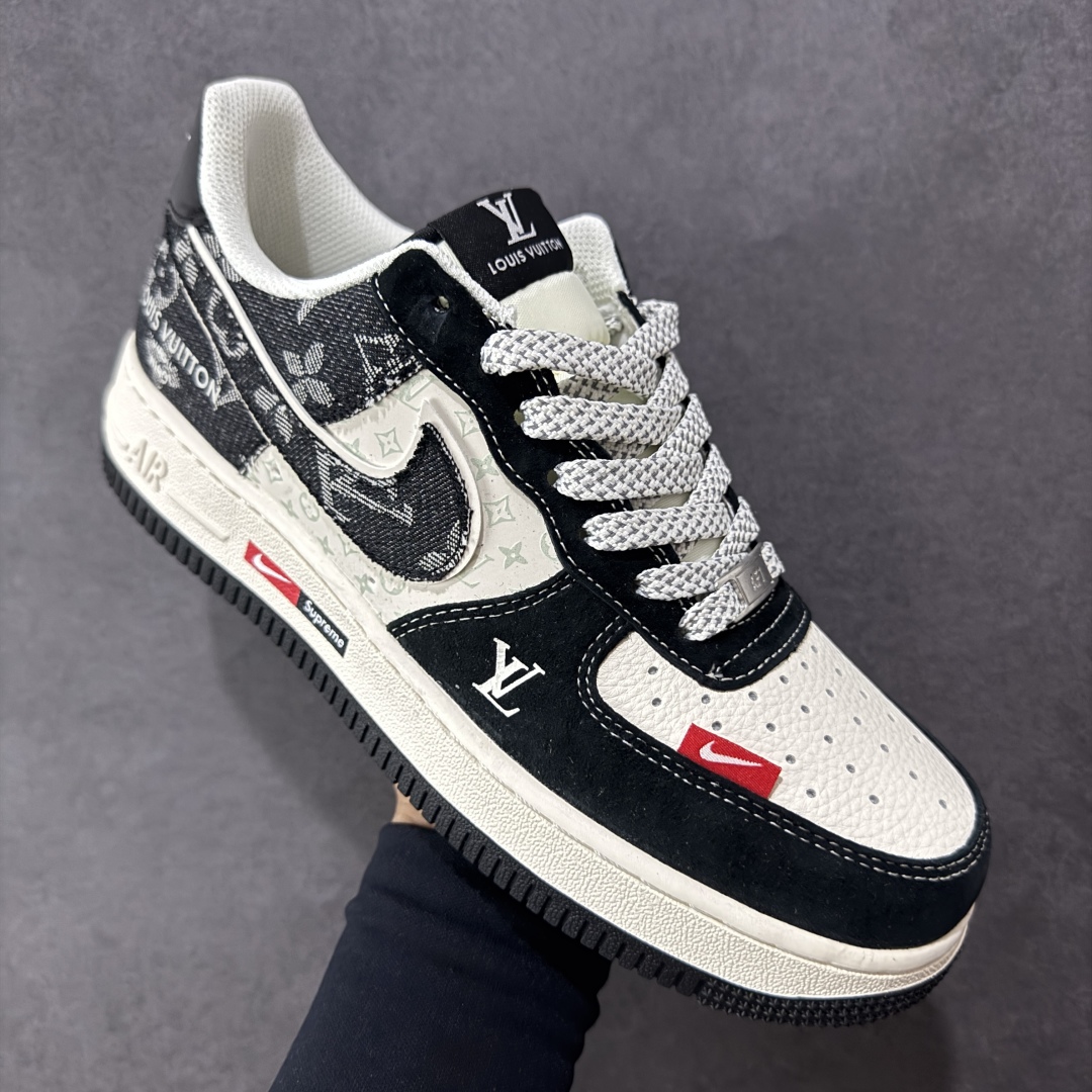 260  定制版 Nike Air Force 1 '07 Low “LV联名——牛仔猪八米黑”空军一号 低帮 运动鞋 休闲鞋 MZ9588-805