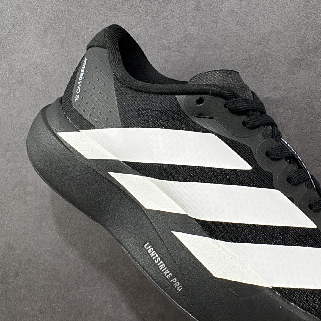 图片[6]-【公司级】Adidas Adizero Evo SL M 阿迪超轻透气缓震跑鞋  整体外观造型与adiZero Adios Pro EVO 1非常相似 中底配置方面搭载全掌Lightstrike Pro 鞋面采用透气网面示人 契合日常训练鞋的定位 更加耐用 外底给到了马牌橡胶 及上代竞速旗舰adidas Adizero Adios Pro 3区域分布 货号： JP7149 尺码：36-45半 编码：YBB230240-选品中心