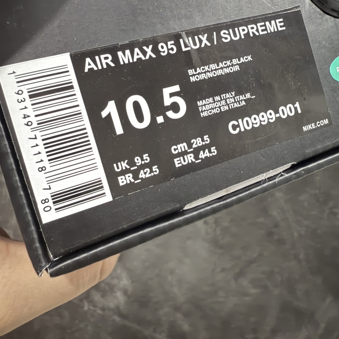  
【纯原】Supreme x Nike Air Max 95 Lux 联名款 复古减震气垫跑鞋 CI0