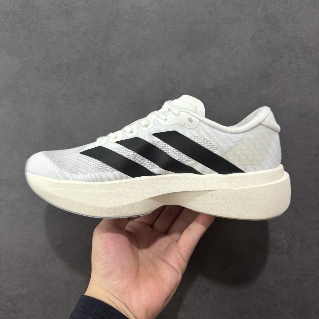 图片[2]-【纯原版】AD Adizero Eva SL M 零度进化版系列低帮轻便透气竞速休闲运动慢跑鞋 JH6206 相信大家对去年 adidas 横空出世的「顶级超跑」adiZero Adios Pro EVO 1 记忆犹新！不仅登顶阿迪史上最轻跑鞋宝座，更在接下来的全球马拉松赛事中，持续书写着惊人成绩，被网友戏称新一代「阿迪神鞋」全网刷屏！极简设计语言与强烈速度感和存在感的鞋侧三线，让人过目不忘，特别种草！其中定位于中长跑训练的 adidas Adizero Evo SL，整体外观造型与 adiZero Adios Pro EVO 1 非常相似。中底配置方面搭载全掌 Lightstrike Pro，鞋面采用透气网面示人，契合日常训练鞋的定位，更加耐用。外底给到了马牌橡胶，及类似上代竞速旗舰 adidas Adizero Adios Pro 3 区域分布。整体看下来无论是外观的鲜明辨识度，还是配置的扎实程度都很顶。实拍调校N版已经零色差零失真 百分百还原实物色彩所见即所得 不存在货不对板色差等低级问题 选购参考实物拍摄 不混卖不参货 只用心做好货严格选品 尺码：36 36.5 37.5 38 38.5 39 40 40.5 41 42 42.5 43 44 44.5 45-选品中心