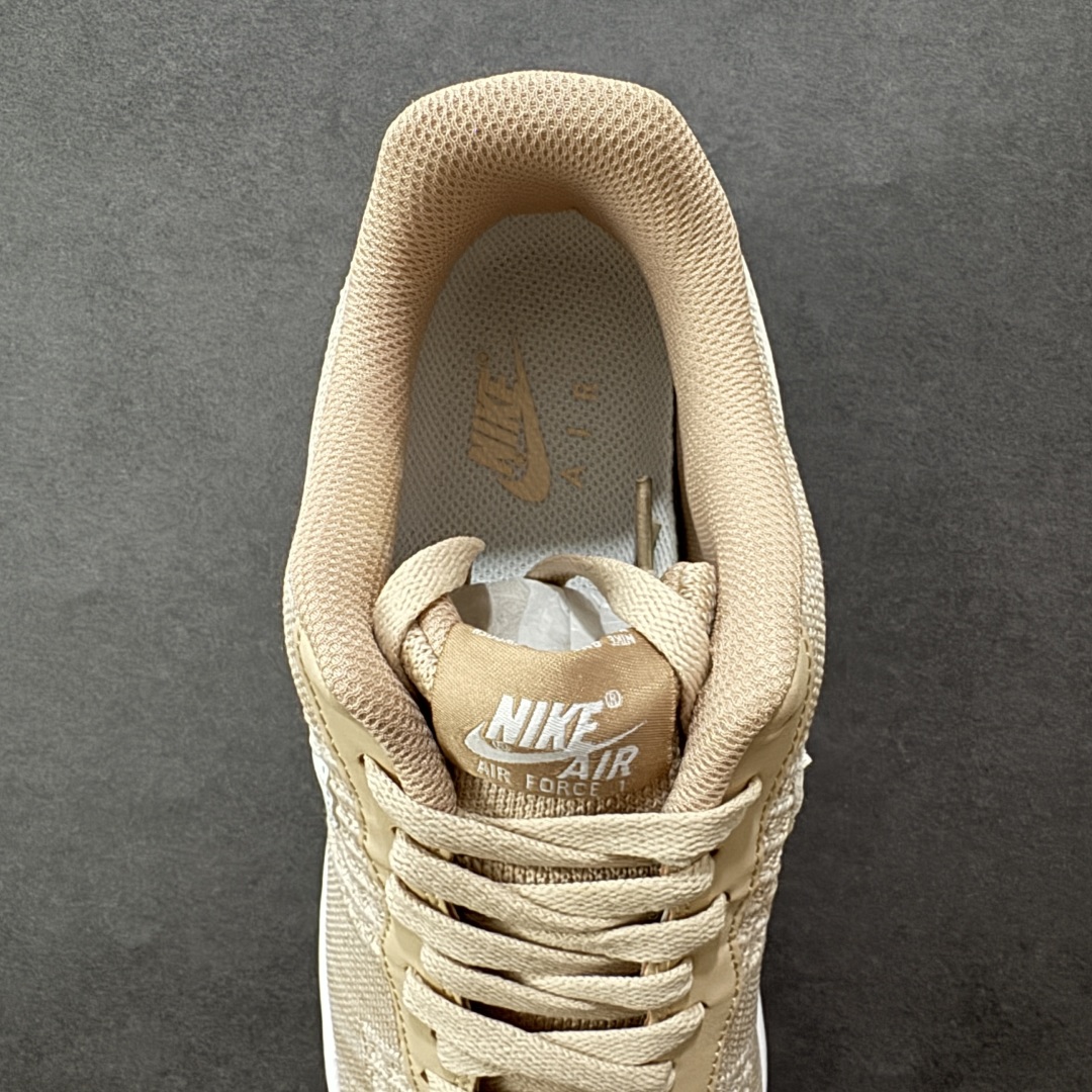  
【纯原】Nike Air Force 1 Low 飞织卡其色 透气空军一号低帮休闲板鞋 原厂材料 原