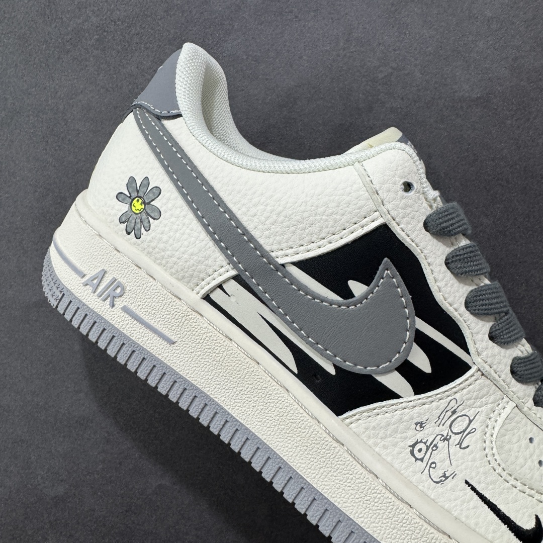  
【纯原】Nike Air Force 1 '07 Low “Supreme联名——涂鸦米灰勾”空军一