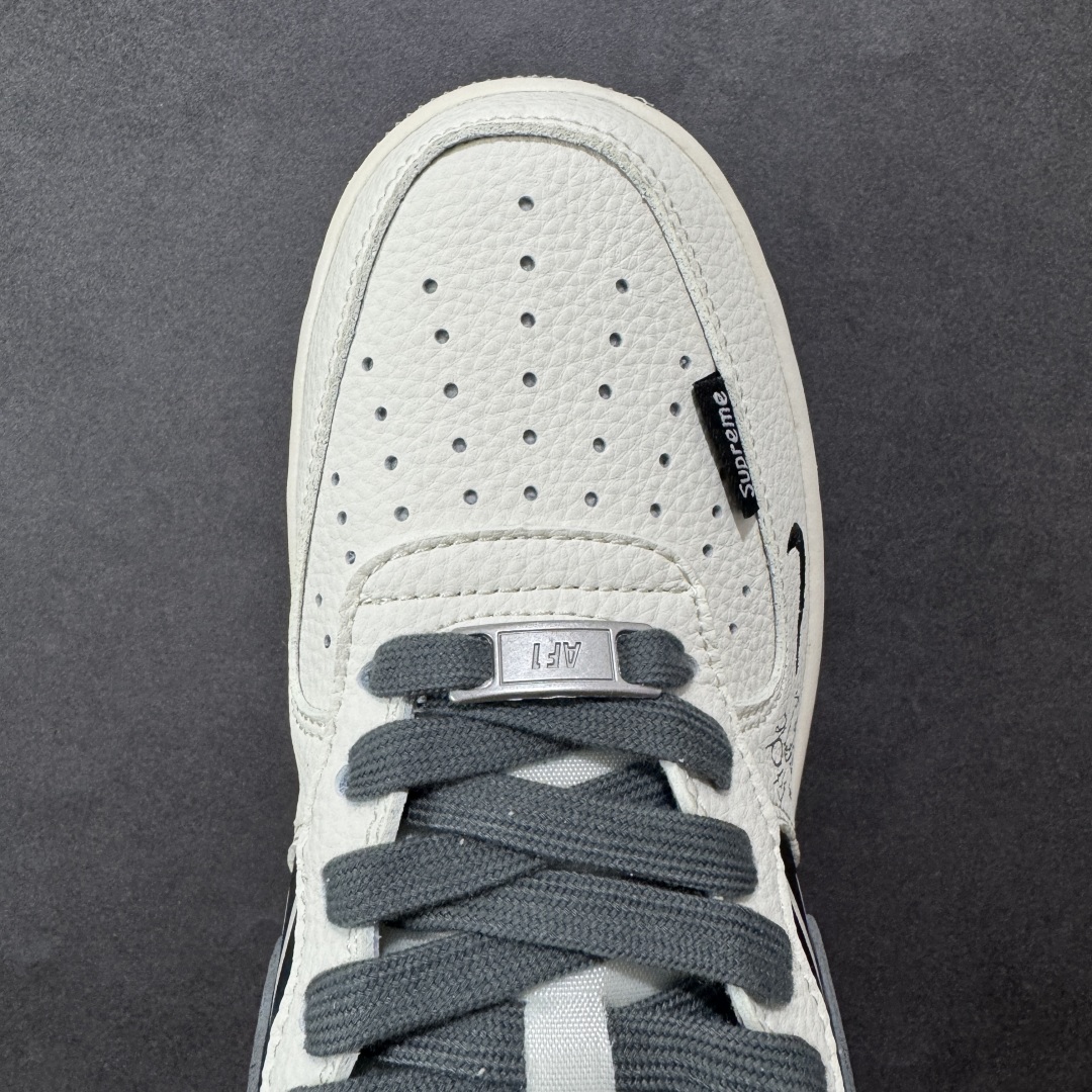  
【纯原】Nike Air Force 1 '07 Low “Supreme联名——涂鸦米灰勾”空军一