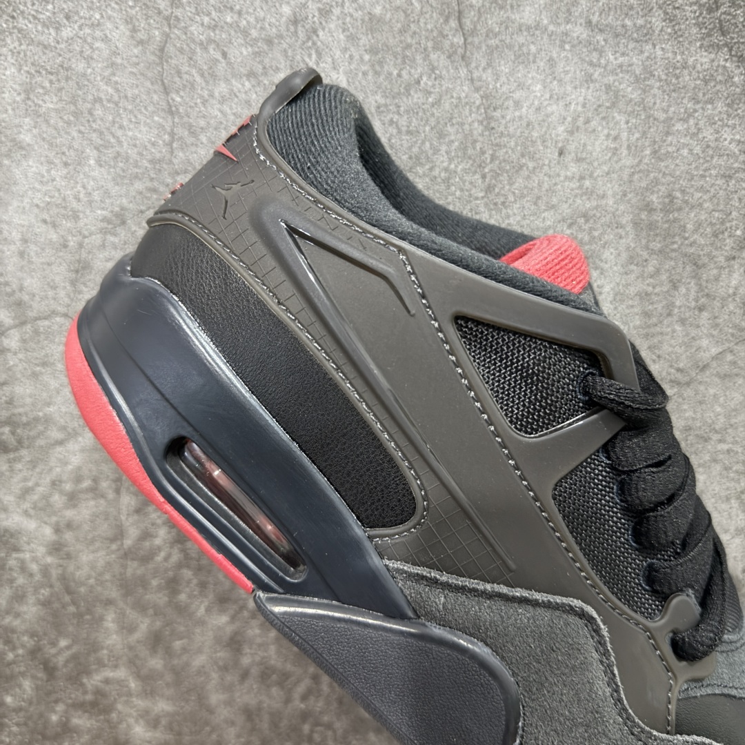 图片[7]-【DT纯原】Air Jordan AJ4 RM 重置 重制版低帮复古篮球鞋 黑红 FQ7939-060 采用了低帮的设计 并保留了众多AJ4的经典元素 鞋身以皮革、麂皮材质拼接打造 AJ4经典的TPU材质延伸至后跟 增强鞋款稳定性 而鞋身侧面的网格设计则被取消 尾部的NIKE AIR标志也得到保留 并同时带有飞人logo 中底部分同样搭载了可视AIR气垫 鞋底采用米白色中底和外底呈现 为整个设计收尾 尺码：36 36.5 37.5 38 38.5 39 40 40.5 41 42 42.5 43 44 44.5 45 46 47.5-选品中心