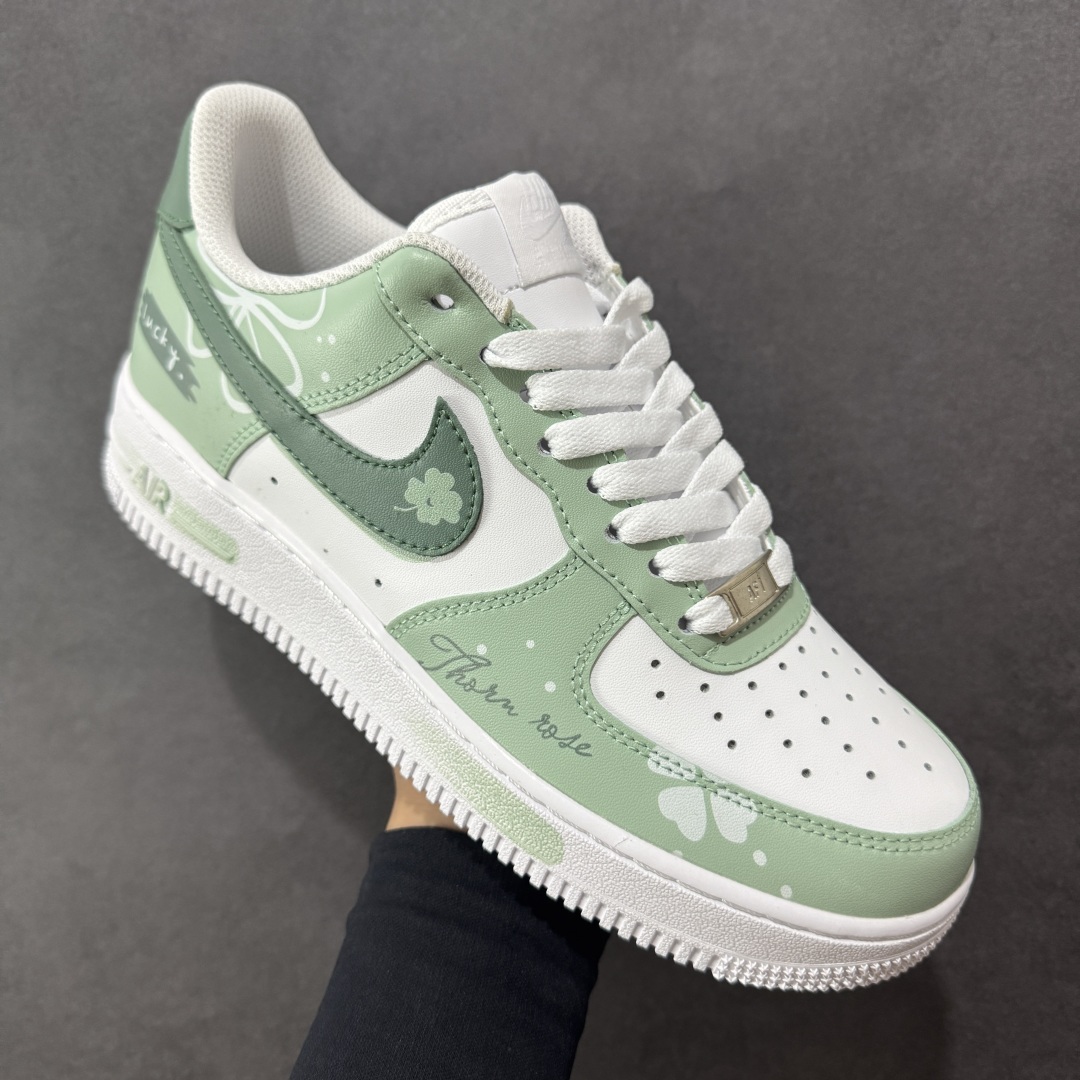 图片[3]-【定制版】Nike Air Force 1\’07 Low 幸运草 绿白 空军一号低帮休闲板鞋  #原楦头原纸板 原装鞋盒 定制五金配件 内置全掌气垫 原厂鞋底 货号：ZH0316-098  尺码：36 36.5 37.5 38 38.5 39 40 40.5 41 42 42.5 43 44 44.5 45 编码：HXSA310320-选品中心
