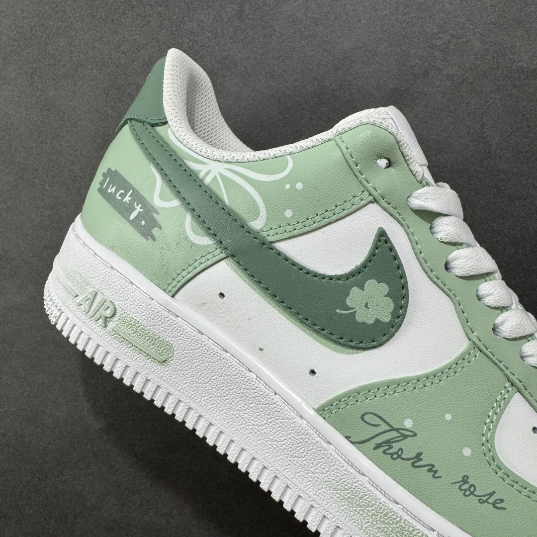 图片[6]-【定制版】Nike Air Force 1\’07 Low 幸运草 绿白 空军一号低帮休闲板鞋  #原楦头原纸板 原装鞋盒 定制五金配件 内置全掌气垫 原厂鞋底 货号：ZH0316-098  尺码：36 36.5 37.5 38 38.5 39 40 40.5 41 42 42.5 43 44 44.5 45 编码：HXSA310320-选品中心