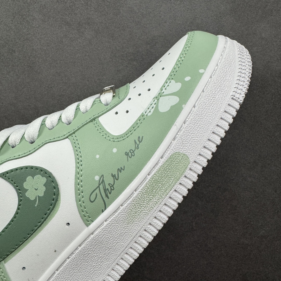 图片[5]-【定制版】Nike Air Force 1\’07 Low 幸运草 绿白 空军一号低帮休闲板鞋  #原楦头原纸板 原装鞋盒 定制五金配件 内置全掌气垫 原厂鞋底 货号：ZH0316-098  尺码：36 36.5 37.5 38 38.5 39 40 40.5 41 42 42.5 43 44 44.5 45 编码：HXSA310320-选品中心