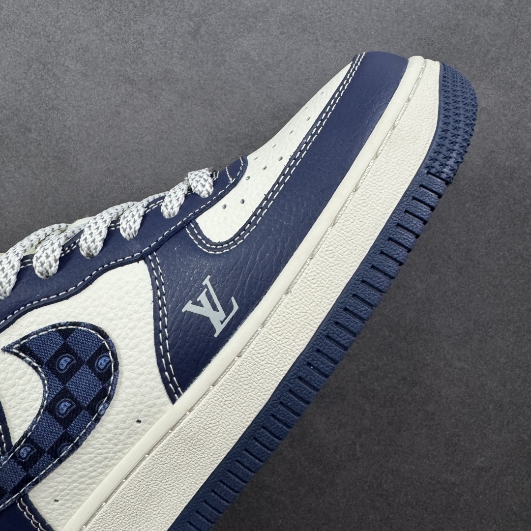 图片[5]-【定制版】Nike Air Force 1\’07 Low LV联名 海军蓝腰果花 空军一号低帮休闲板鞋  #原楦头原纸板 原装鞋盒 定制五金配件 内置全掌气垫 原厂鞋底 货号：JP8028-009  尺码：36 36.5 37.5 38 38.5 39 40 40.5 41 42 42.5 43 44 44.5 45-选品中心