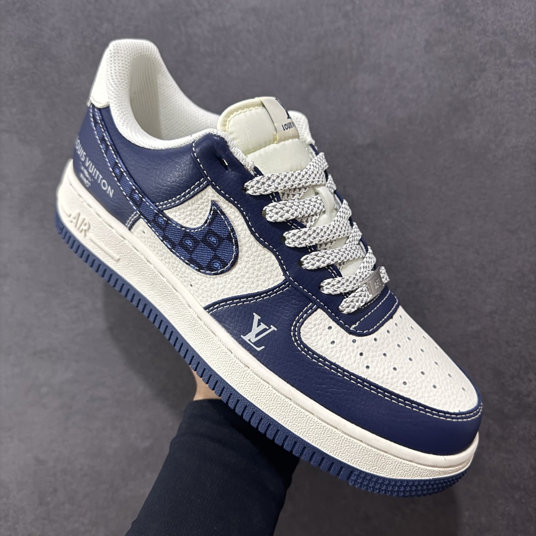 图片[3]-【定制版】Nike Air Force 1\’07 Low LV联名 海军蓝腰果花 空军一号低帮休闲板鞋  #原楦头原纸板 原装鞋盒 定制五金配件 内置全掌气垫 原厂鞋底 货号：JP8028-009  尺码：36 36.5 37.5 38 38.5 39 40 40.5 41 42 42.5 43 44 44.5 45-选品中心