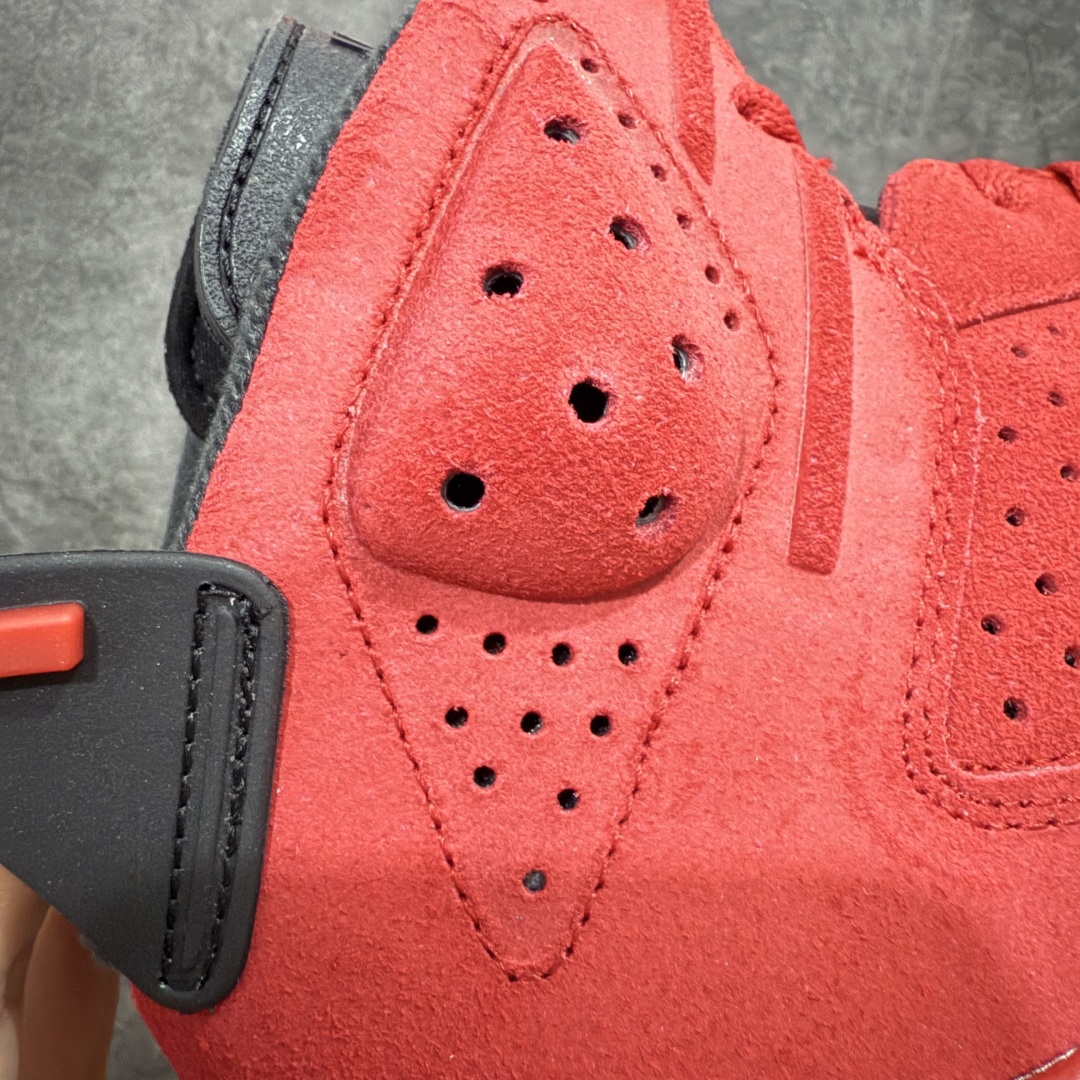 图片[3]-【原厂版】Air Jordan AJ6 Retro \”Toro\” 黑红愤怒的公牛 CT8529-600 耗时半年巨作 全套原纸板楦头开发 确保原汁原味 完美呈现六代版型 一比一鞋头弧度高度鞋身弧度 数据细节工艺流程均保持一致 定制优质皮料 完美鞋型匹配公司货 正确TPU鞋舌锁扣 最新原厂底模 大底卡色咬花完美 鞋柜必备鞋款 终端现货供应 尺码：40 40.5 41 42 42.5 43 44 44.5 45 46 47.5-选品中心