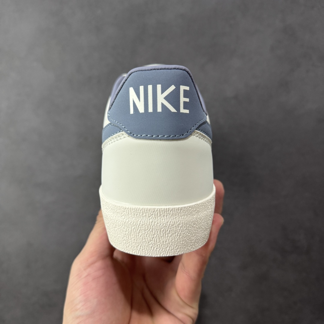 图片[4]-【公司级】Nike Killshot 2 耐克 低帮 白蓝色 男女同款 减震耐磨低邦板鞋 元年款低帮网球鞋中汲取灵感，采用丰富纹理皮革焕新鞋面设计，塑就新颖外观。鞋面采用丰富纹理柔软舒适皮革打造，部分位置以皮革加以点缀；打造时尚休闲风范，后跟位置Nike字母印花，鞋身两侧Swoosh Logo采用蓝色点缀，鞋舌绣标上Nike Swooshh Logo辅以b白色刺绣呈现，最后以米白色中底及同色橡胶外底完善整体设计收尾。 货号：HQ1657-106 尺码：35.5 36 36.5 37.5 38 38.5 39 40 40.5 41 42 42.5 43 44 44.5 45 编码：HXSA210220-选品中心