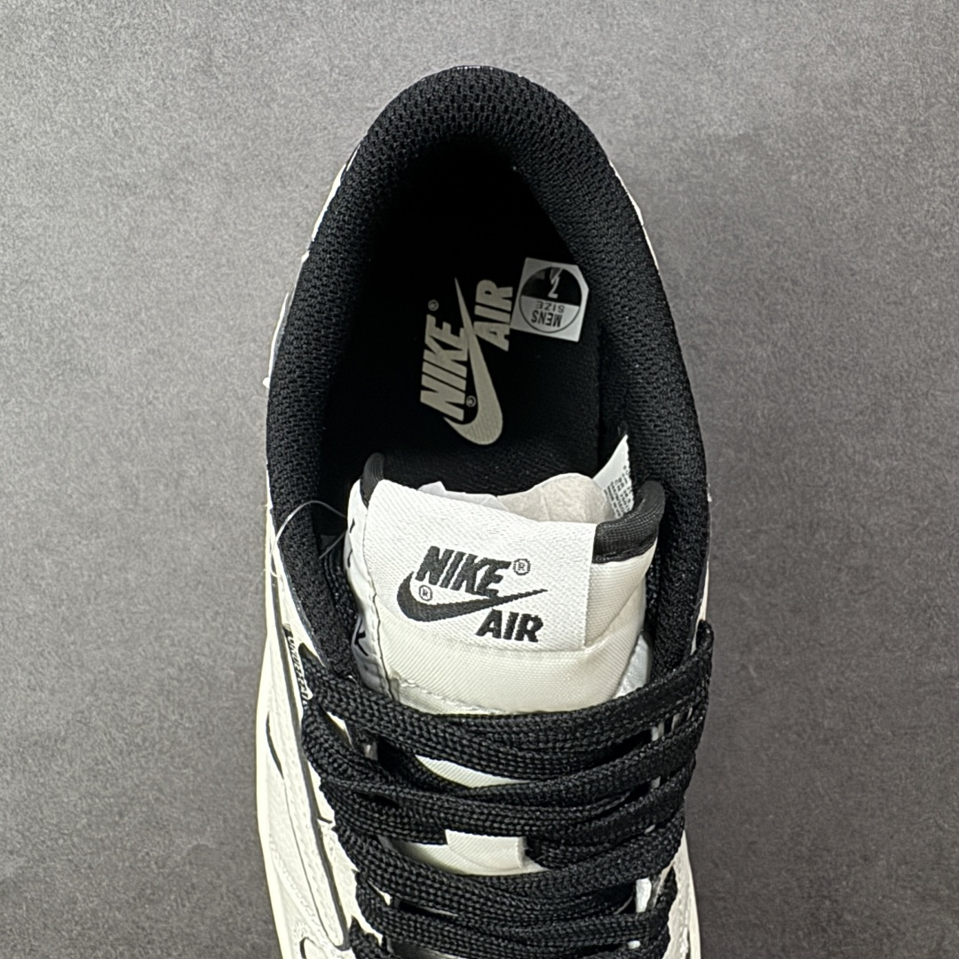 定制版Undefeated x Travis Scott x Air Jordan 1 Low Und x AJ1 低帮 米白黑倒钩 DF1845-531