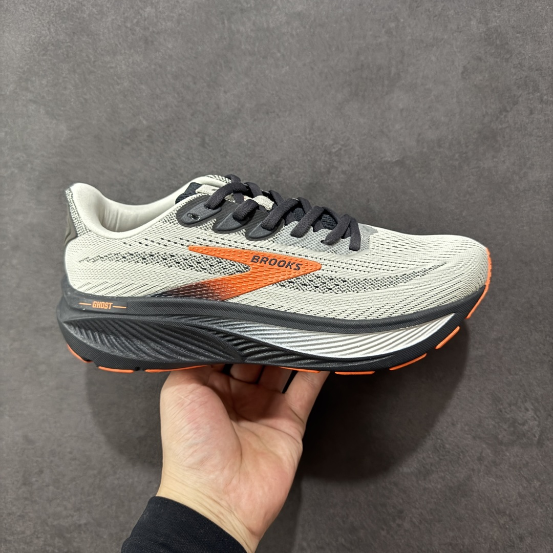 【CK纯原版】外贸热款专供 Brooks 布鲁克斯 Ghost 17 网面运动鞋 官方售价1K+ 超临界Q弹大底 正确鞋底带钢印 平台专供品质 完美鞋型 做工清洁度 软碳大底 透气鞋面 跑步健身优选版本 尺码:40 40.5 41 42 42.5 43 44 45 46-选品中心
