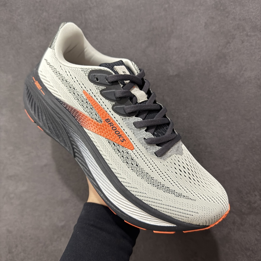 图片[3]-【CK纯原版】外贸热款专供 Brooks 布鲁克斯 Ghost 17 网面运动鞋 官方售价1K+ 超临界Q弹大底 正确鞋底带钢印 平台专供品质 完美鞋型 做工清洁度 软碳大底 透气鞋面 跑步健身优选版本 尺码：40 40.5 41 42 42.5 43 44 45 46-选品中心