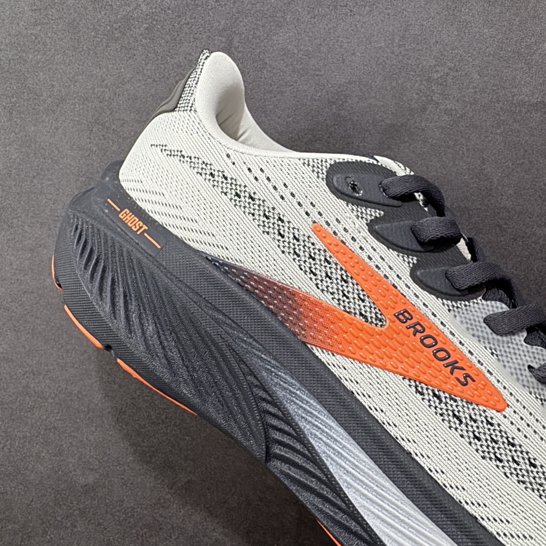 图片[6]-【CK纯原版】外贸热款专供 Brooks 布鲁克斯 Ghost 17 网面运动鞋 官方售价1K+ 超临界Q弹大底 正确鞋底带钢印 平台专供品质 完美鞋型 做工清洁度 软碳大底 透气鞋面 跑步健身优选版本 尺码：40 40.5 41 42 42.5 43 44 45 46-选品中心