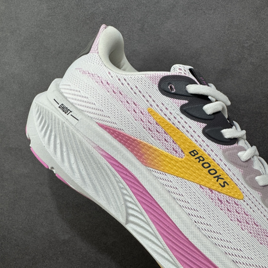 图片[6]-【CK纯原版】外贸热款专供 Brooks 布鲁克斯 Ghost 17 网面运动鞋 官方售价1K+ 超临界Q弹大底 正确鞋底带钢印 平台专供品质 完美鞋型 做工清洁度 软碳大底 透气鞋面 跑步健身优选版本 尺码：36 36.5 37.5 38 38.5 39 40 40.5 41 42 42.5 43 44 45 46-选品中心