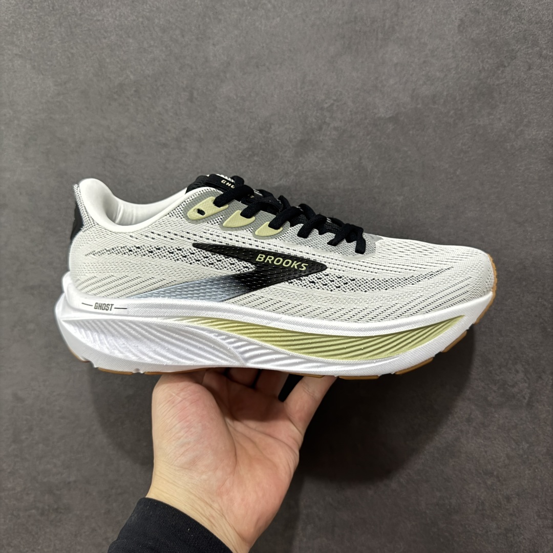 【CK纯原版】外贸热款专供 Brooks 布鲁克斯 Ghost 17 网面运动鞋 官方售价1K+ 超临界Q弹大底 正确鞋底带钢印 平台专供品质 完美鞋型 做工清洁度 软碳大底 透气鞋面 跑步健身优选版本 尺码:40 40.5 41 42 42.5 43 44 45 46-选品中心