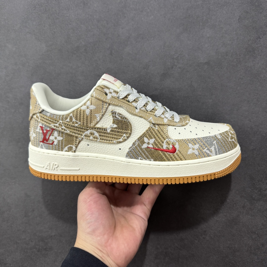 【定制版】Nike Air Force 1\'07 Low LV联名 灰棕花布 空军一号低帮休闲板鞋  #原楦头原纸板 原装鞋盒 定制五金配件 内置全掌气垫 原厂鞋底 货号:DF0188-076  尺码:36 36.5 37.5 38 38.5 39 40 40.5 41 42 42.5 43 44 44.5 45 编码:HXSA310320-选品中心