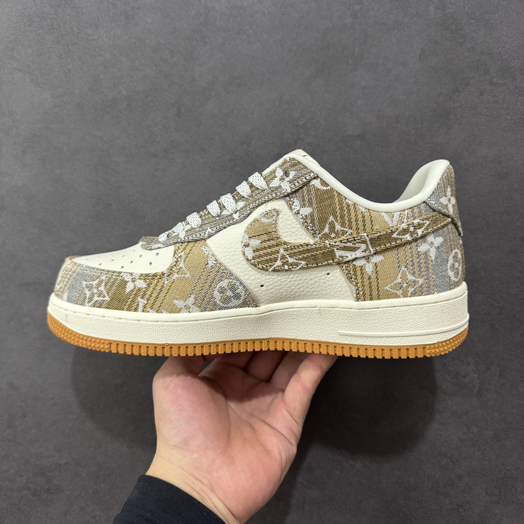图片[2]-【定制版】Nike Air Force 1\’07 Low LV联名 灰棕花布 空军一号低帮休闲板鞋  #原楦头原纸板 原装鞋盒 定制五金配件 内置全掌气垫 原厂鞋底 货号：DF0188-076  尺码：36 36.5 37.5 38 38.5 39 40 40.5 41 42 42.5 43 44 44.5 45 编码：HXSA310320-选品中心