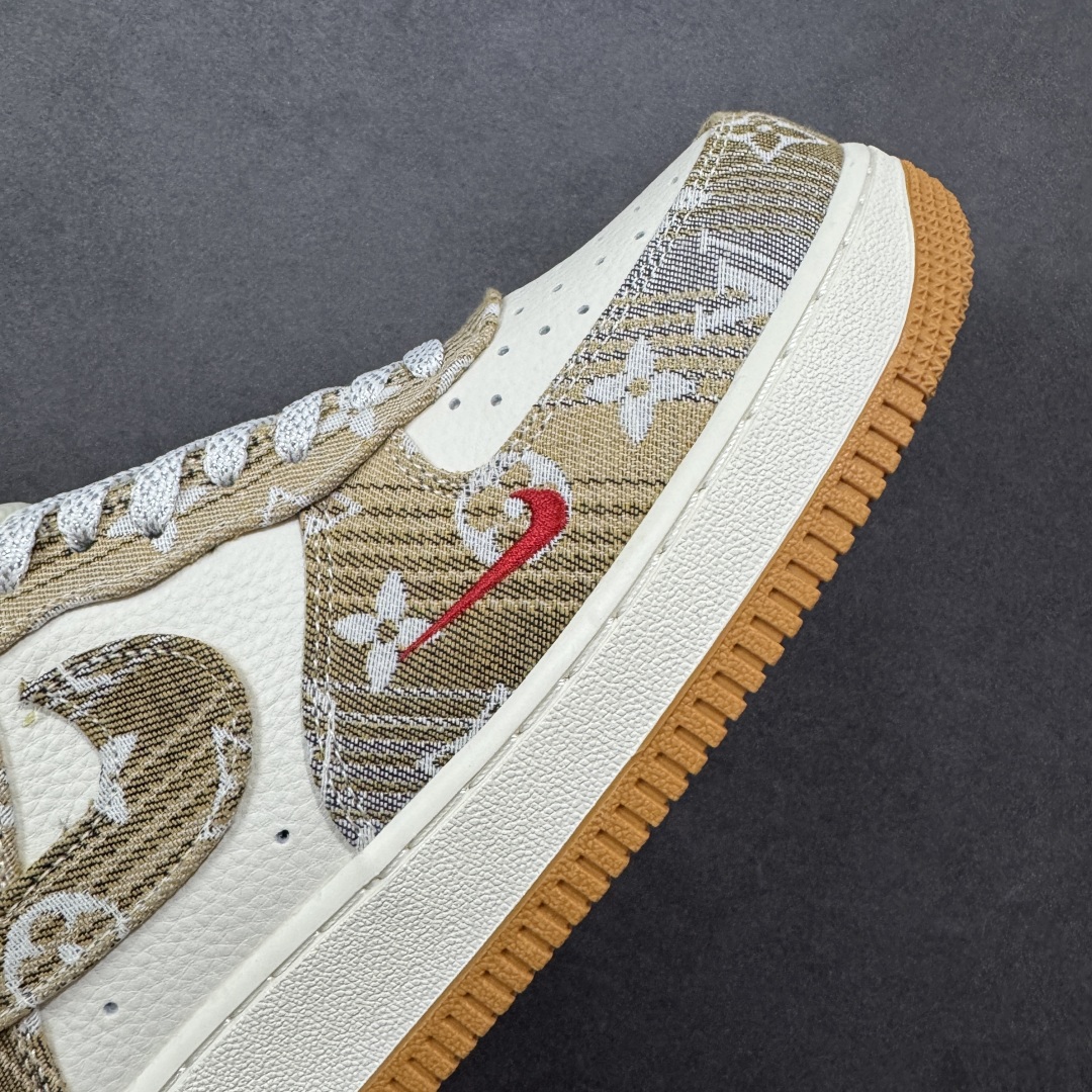 图片[5]-【定制版】Nike Air Force 1\’07 Low LV联名 灰棕花布 空军一号低帮休闲板鞋  #原楦头原纸板 原装鞋盒 定制五金配件 内置全掌气垫 原厂鞋底 货号：DF0188-076  尺码：36 36.5 37.5 38 38.5 39 40 40.5 41 42 42.5 43 44 44.5 45 编码：HXSA310320-选品中心