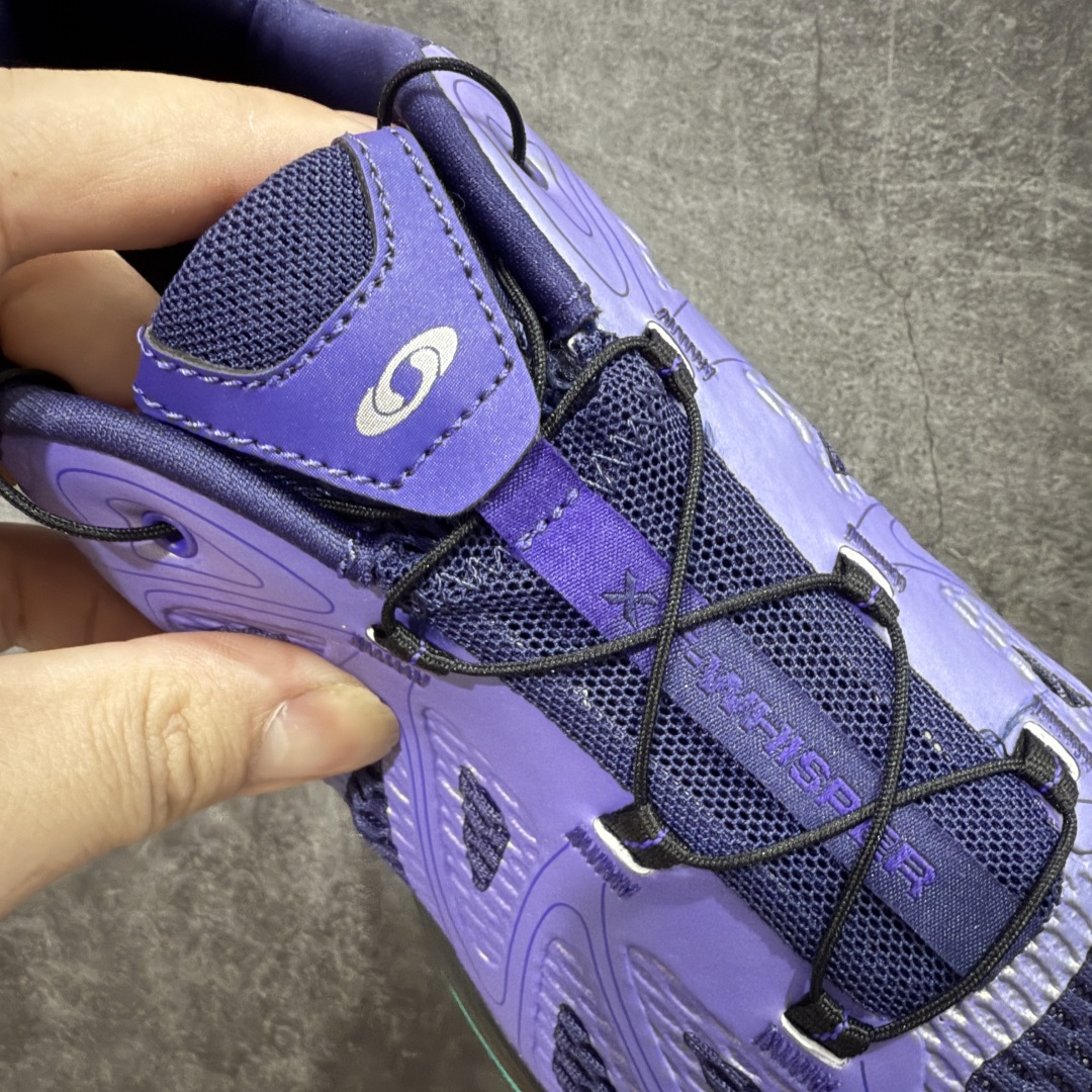 图片[6]-【666版本】SALOMON萨洛蒙 XT-WHISPER VOID 鎏光系列轻便反光跑步鞋 男女同款 幻夜紫 478754 纯原外贸平台特供订单 耗时半年巨作 #全套原纸板楦头开发 #原厂特供网布配套加持 #确保原汁原味 完美呈现版型 #原档数据独家私模五层组合大底 #男女鞋同步官方开发至46 #原装Ortholite轻量化鞋垫 #中底布带钢印编号 原厂TPU锁扣 #进口港宝加持 后跟自然饱满 还原公司包裹性 #鞋面采用SENSIFT贴合技术 #全方位贴合包裹脚型 #鞋跟部鞋底牵引设计 #提供强大的抓地性能 #更适应野外崎岖不平的道路 #基于 SALOMON 初代 XT 鞋身造型并搭载 4D ADVANCED CHASSIS™ 大底打造而成 为这款 XT-WHISPER 带来了多项足部控制与保护等功能性 如在运动过程中控制左右晃动的过程而提高稳定性、改善长途越野过程中足中到足尖的过渡、提高感知岩石的精确度以抵抗尖锐物体对脚底的伤害以及采用动态缓冲来增强穿着舒适感 从而减轻疲劳感 使 XT-WHISPER 成为一双舒适且安全的户外之履 货号：478754 尺码：36 36.5 37.5 38 38.5 39 40 40.5 41 42 42.5 43 44 45 46-选品中心