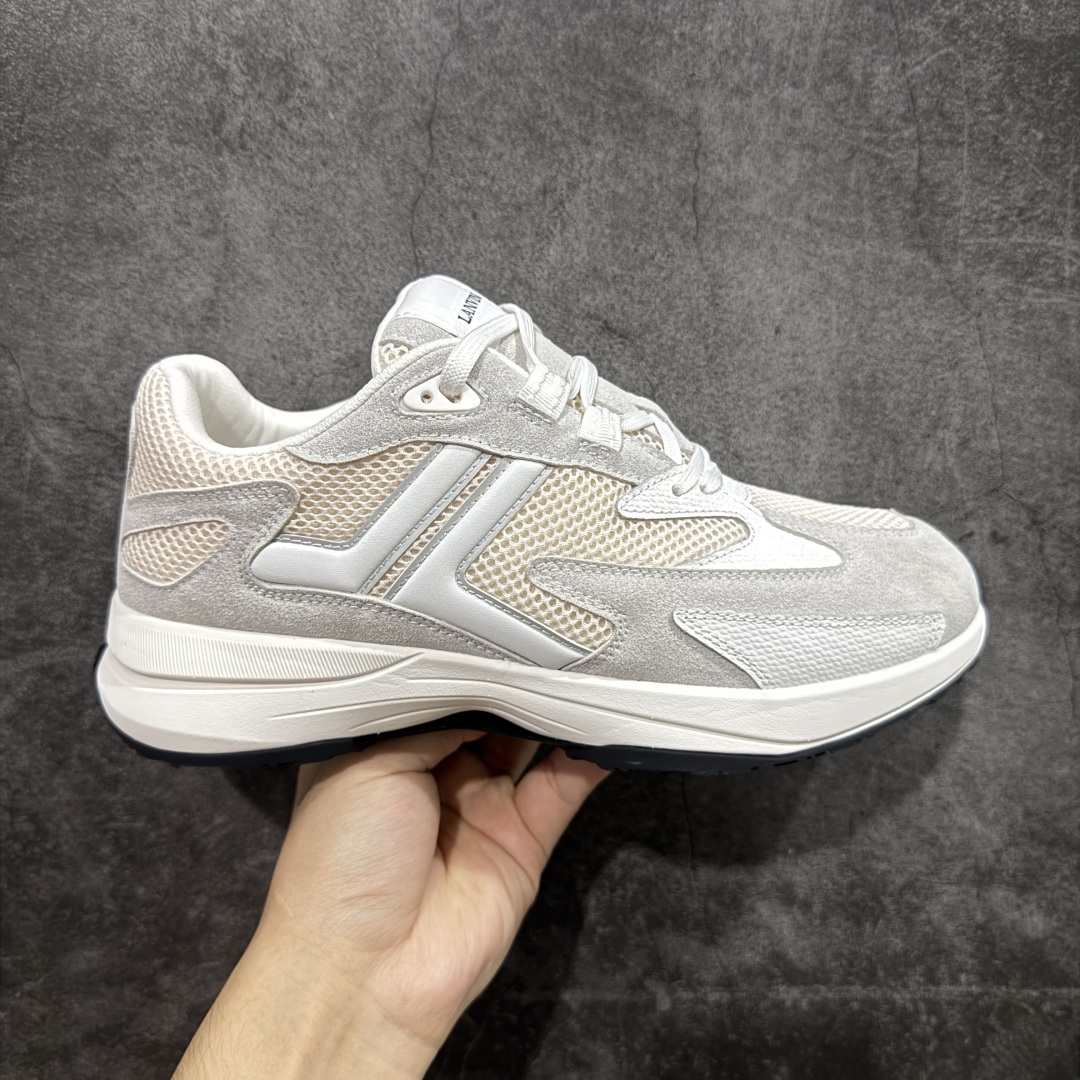 【广东纯原版本】LANVIN JLA浪凡时尚休闲运动鞋 情侣款跑步鞋 上脚好看舒适 配全套包装 头层牛皮/牛反绒 运动鞋织物透气网料 尺码:35 36 37 38 39 40 41 42 43 44 45-选品中心