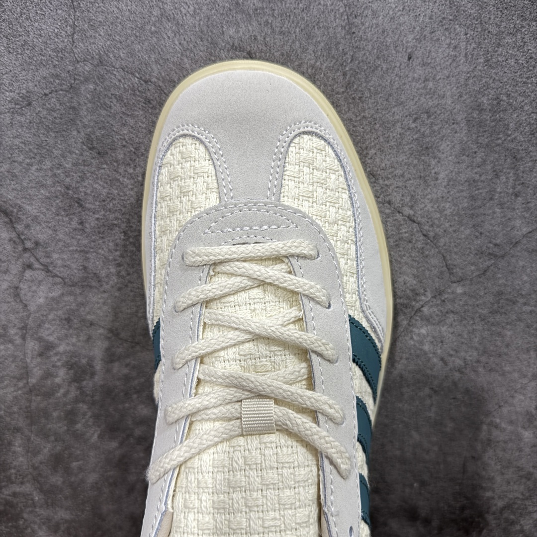 【纯原XL版本】Adidas Originals Gazelle INdoor 灰白三叶草休闲防滑耐磨低