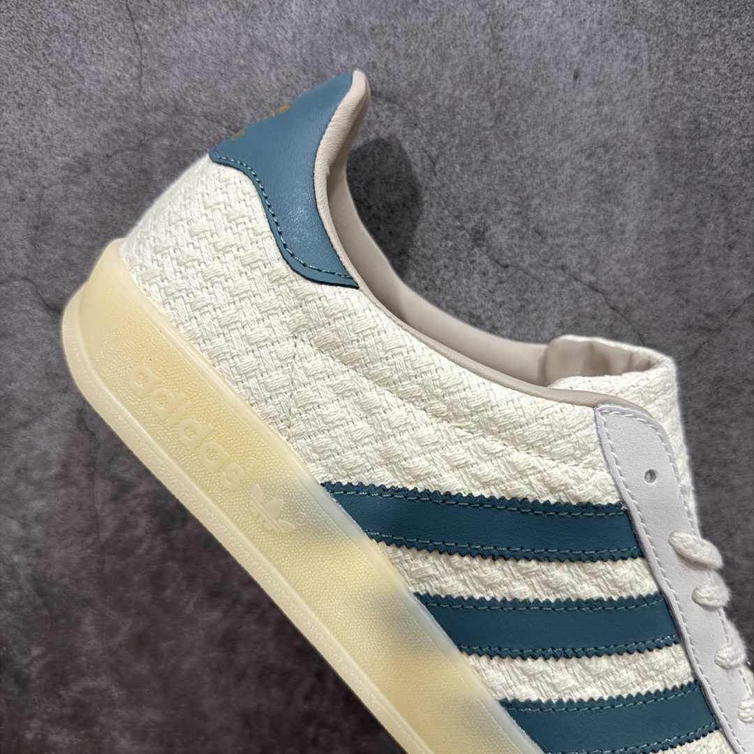 【纯原XL版本】Adidas Originals Gazelle INdoor 灰白三叶草休闲防滑耐磨低