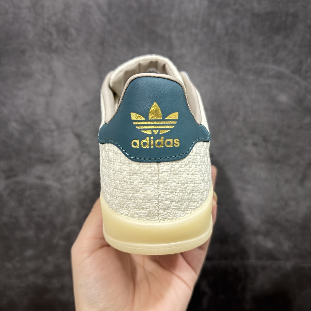 【纯原XL版本】Adidas Originals Gazelle INdoor 灰白三叶草休闲防滑耐磨低