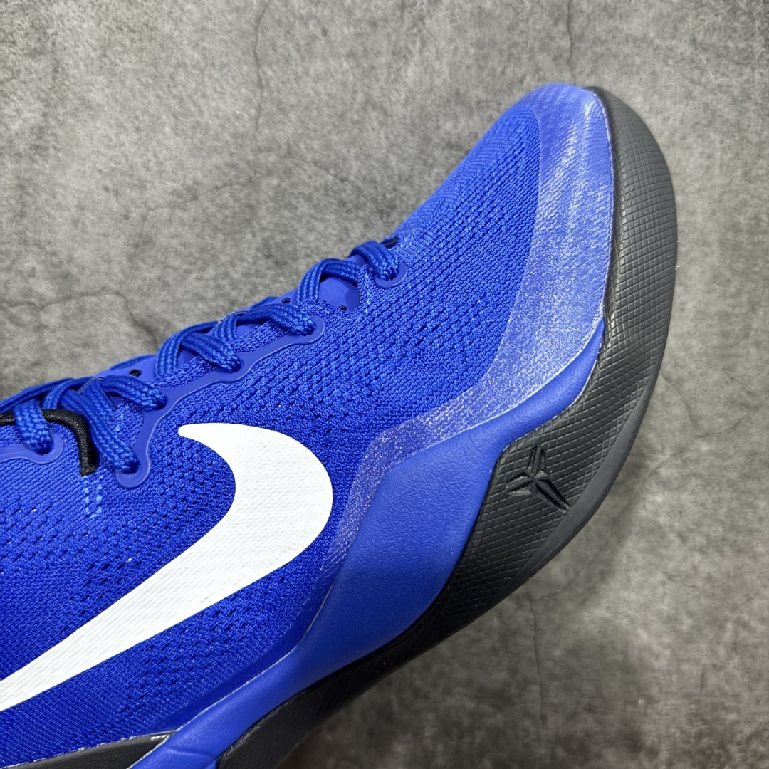 图片[6]-【GX纯原】NK Zoom Kobe Ⅷ System 科比8代复刻实战运动低帮文化篮球鞋 黑蓝白 555035-202 完美复刻公司货 React科技鞋垫加持 实战配置直接拉满 原楦纸板开发 鞋身流线型、后跟塑形 区分土肥圆 原厂针织鞋面一针一线匹配原版 全身鞋材卡料色独家定制 唯一万针立体刺绣SWOOSH 真实底模最大50.5 实战利器 专供海外市场 独立原厂模具 首批不拼图大几率过验 亲测已过 支持各种高强度实战 无需担心 补货周期极长 脚宽建议买大半码 科比系列前掌偏窄 支持七天无理由退换 尺码： 40 40.5 41 42 42.5 43 44 44.5 45 46 47.5 48.5 49.5 50.5-选品中心