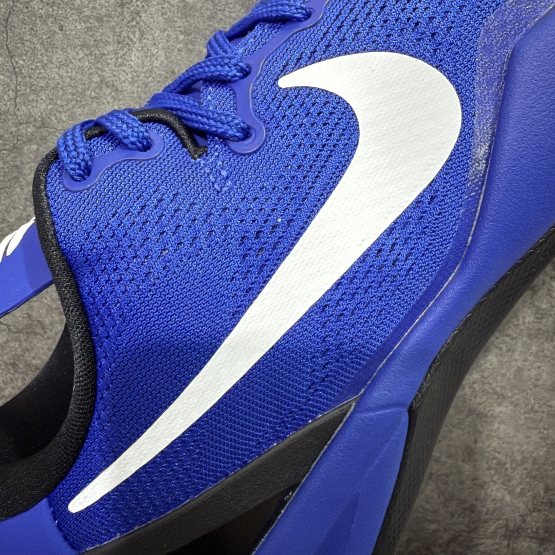 图片[4]-【GX纯原】NK Zoom Kobe Ⅷ System 科比8代复刻实战运动低帮文化篮球鞋 黑蓝白 555035-202 完美复刻公司货 React科技鞋垫加持 实战配置直接拉满 原楦纸板开发 鞋身流线型、后跟塑形 区分土肥圆 原厂针织鞋面一针一线匹配原版 全身鞋材卡料色独家定制 唯一万针立体刺绣SWOOSH 真实底模最大50.5 实战利器 专供海外市场 独立原厂模具 首批不拼图大几率过验 亲测已过 支持各种高强度实战 无需担心 补货周期极长 脚宽建议买大半码 科比系列前掌偏窄 支持七天无理由退换 尺码： 40 40.5 41 42 42.5 43 44 44.5 45 46 47.5 48.5 49.5 50.5-选品中心